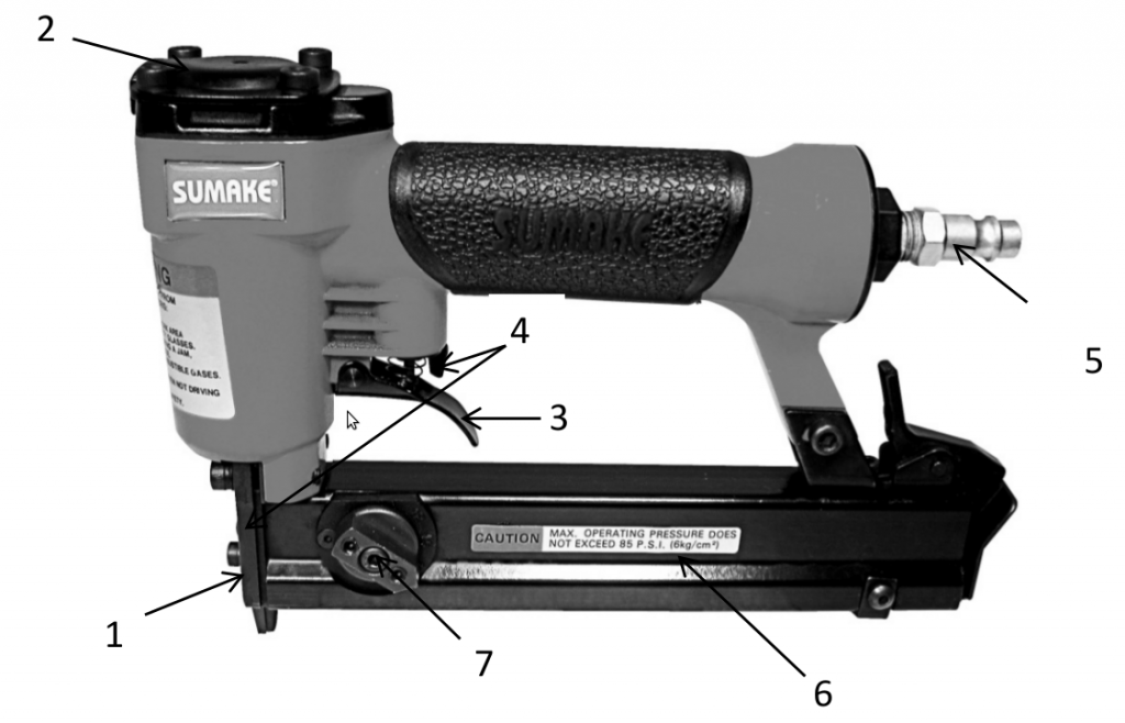 Устройство пистолета для финишного гвоздя пневматический