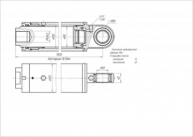 Гидроцилиндр ЦГ-100.90х1670.14