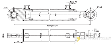 Гидроцилиндр МС80/50х900-3(4).11(1265)
